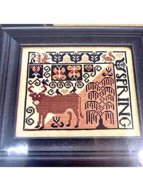 RARE Spring Cross-Stitch Pattern By Carriage House Samplings 96x80 Stitch Count